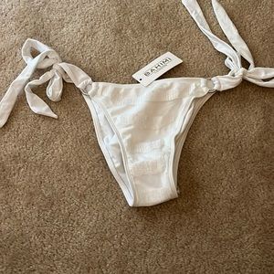 White sequence bikini bottom